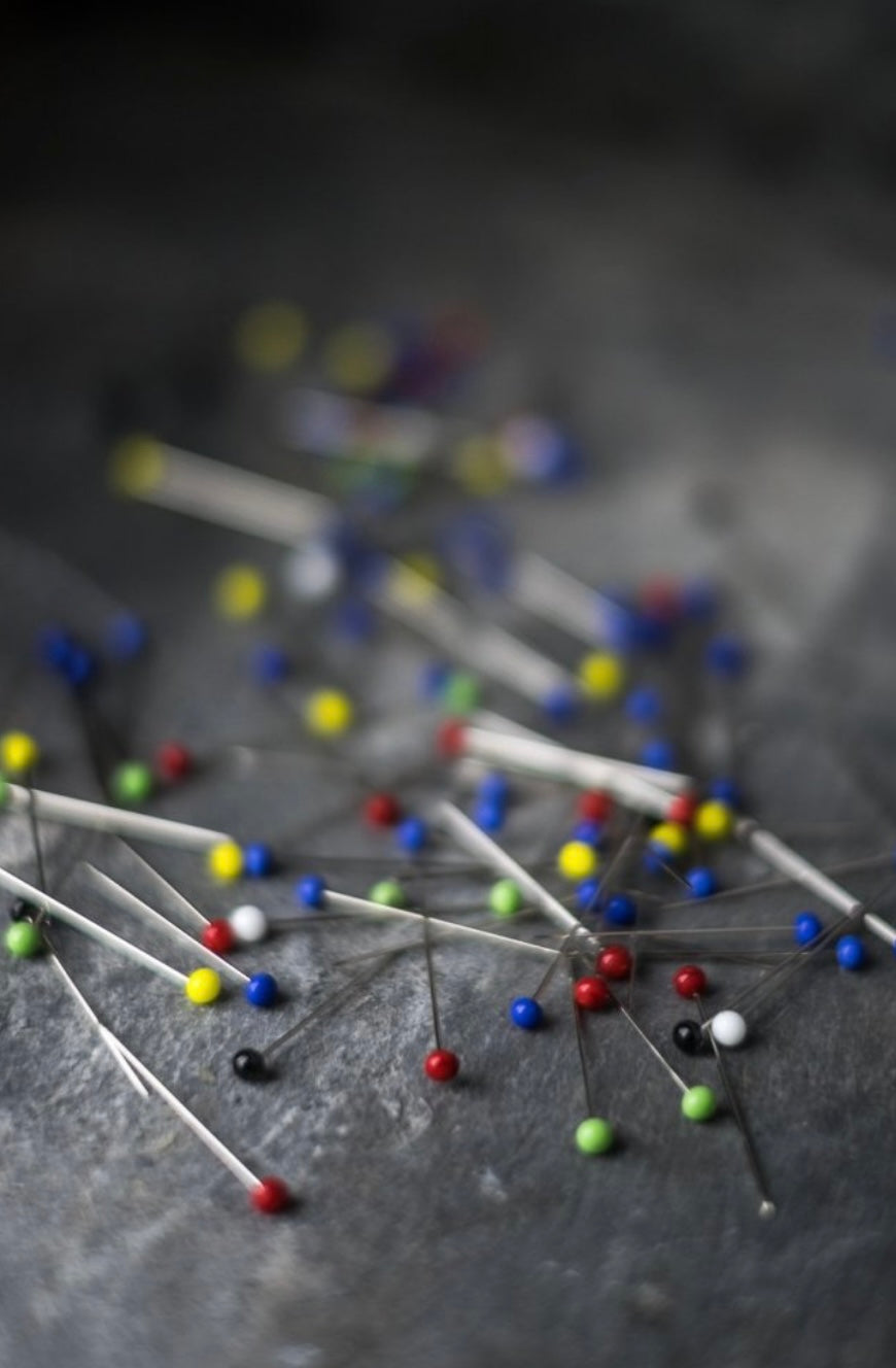 Glass headed pins