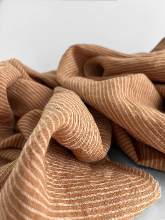 Apricot Pencil Stripes