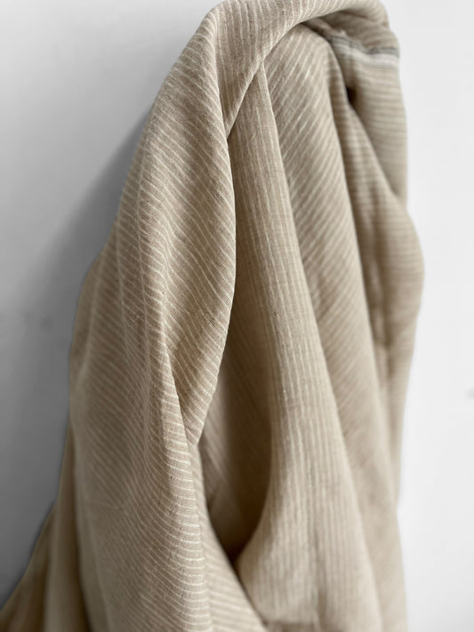 Oatmeal Pencil Stripes