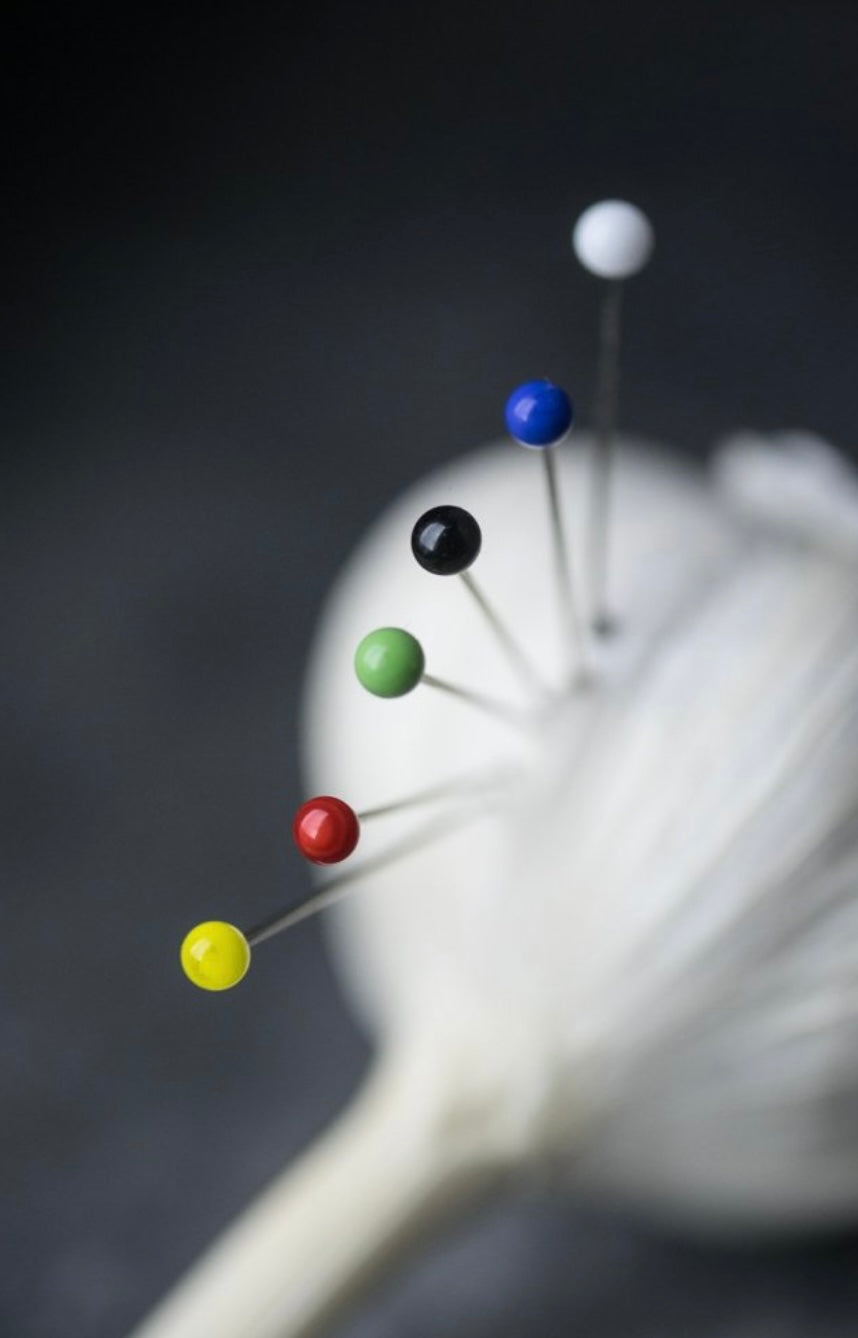 Glass headed pins