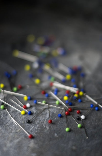 Glass headed pins