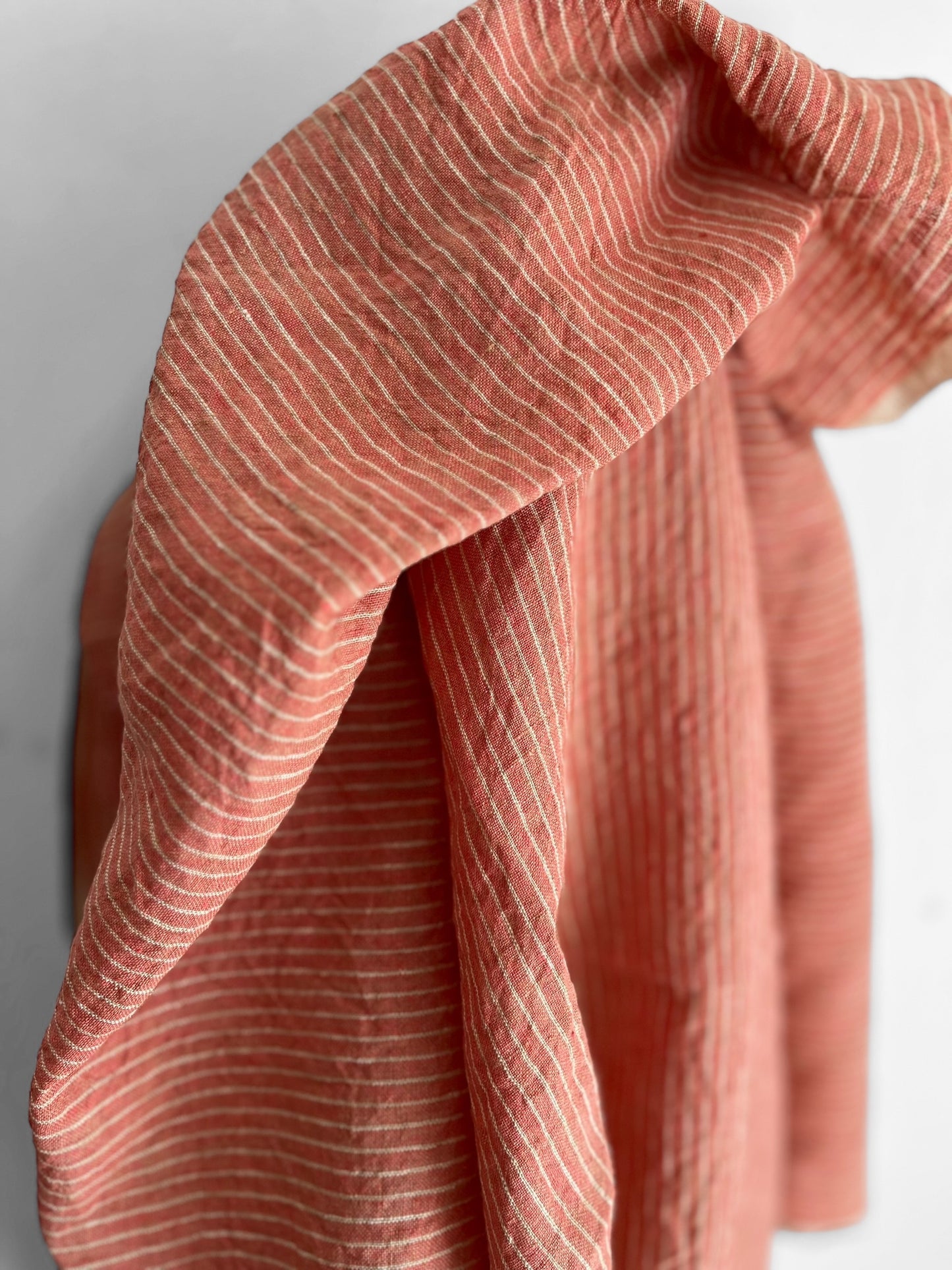 REMNANT 1.9m, 1.8m Papaya Pinstripes