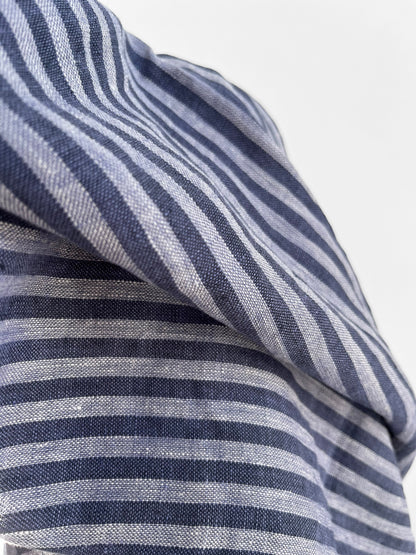 REMNANT 1.3m Blueberry Chunky Stripes