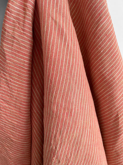 REMNANT 1.9m, 1.8m Papaya Pinstripes