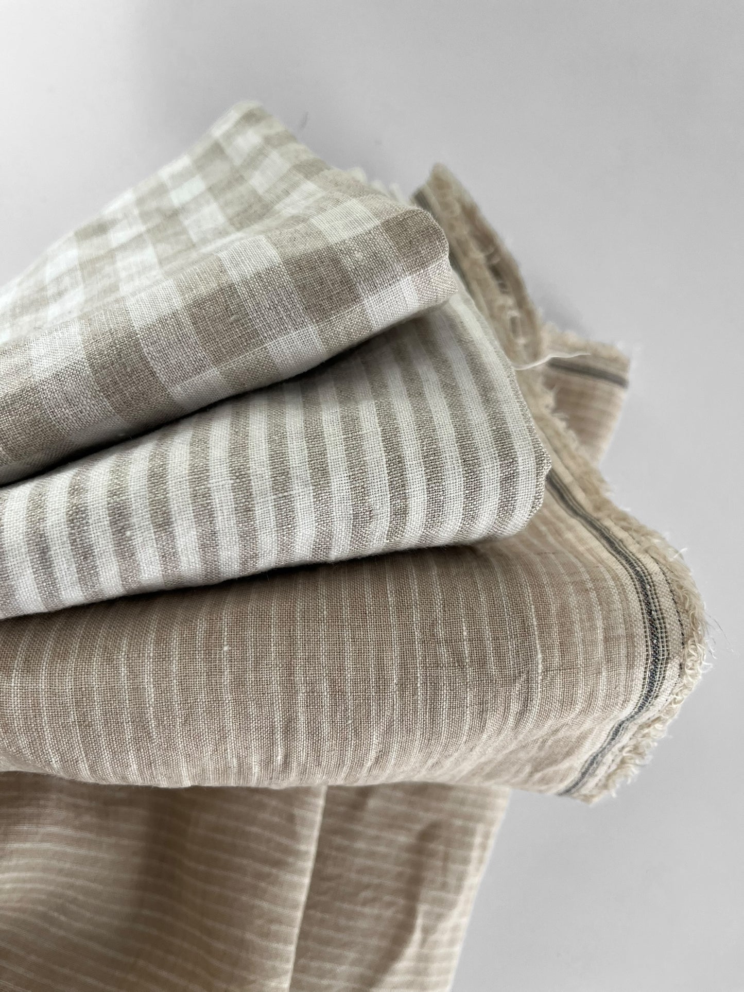 Oatmeal Pencil Stripes