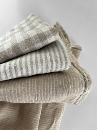 Oatmeal Pencil Stripes