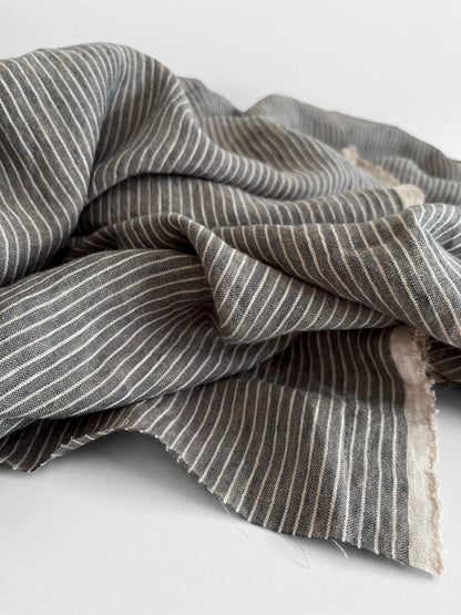 Striped fabric with a white background