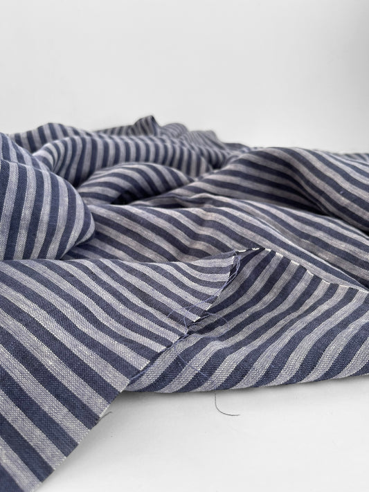 REMNANT 1.3m Blueberry Chunky Stripes