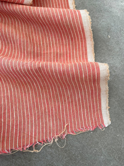 REMNANT 1.9m, 1.8m Papaya Pinstripes