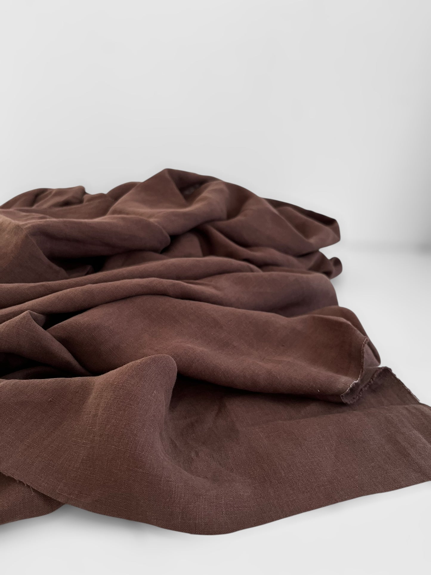 Brown fabric on a white background