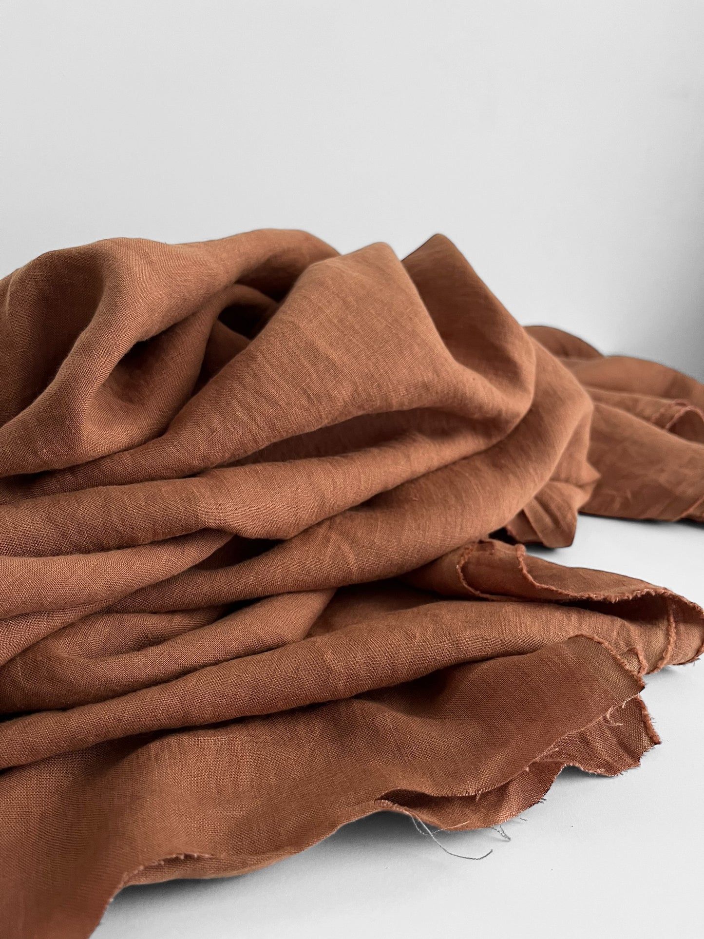 Brown fabric on a white background