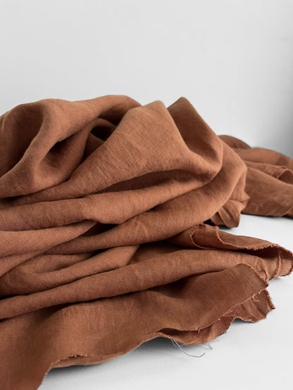 Brown fabric on a white background