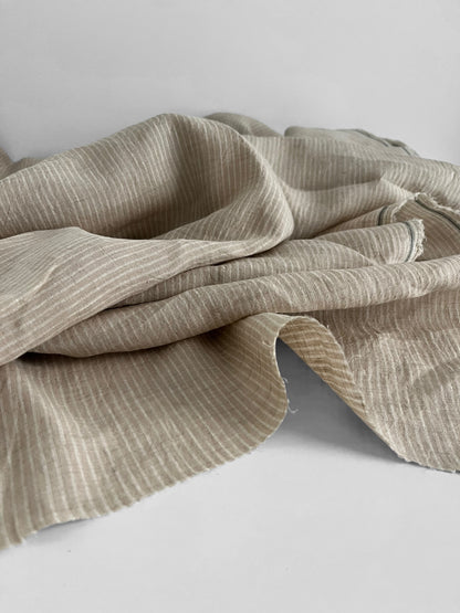 Oatmeal Pencil Stripes