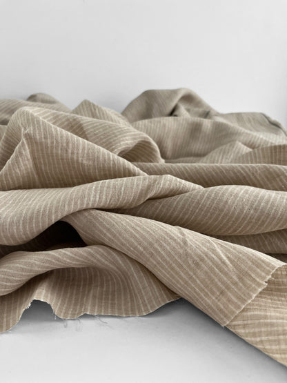 Oatmeal Pencil Stripes